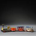 Painted and Stencildecorated Tin Toy Train