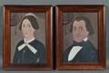 PriorHamblin School 19th Century Pair of Portraits of a Man and a Woman