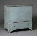 Bluepainted Shaker Blanket Chest over Drawer