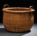 Large Woven Rattan Nantucket Basket