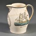 Transferdecorated Liverpool Creamware Jug