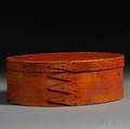 Shaker Redstained Oval Covered Box