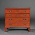 Redpainted Cherry Chest of Drawers