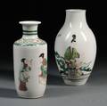 Two Famille Verte Vases