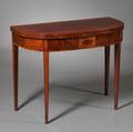 Federal Mahogany and Mahogany Veneer Inlaid Card Table