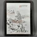 Framed Plaque of a Snowy Scene