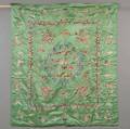 Embroidered Green Silk Bed Cover