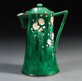 Green Glazed Covered Coffeepot