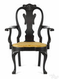 Frank Auspitz York Pennsylvania Queen Anne style walnut armchair