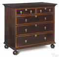 Frank Auspitz York Pennsylvania William  Mary style walnut chest of drawers