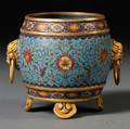 Small Cloisonne Drumshaped Vessel