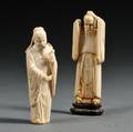 Two Carved Ivory Standing Figures