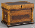 Pennsylvania birdseye maple and mahogany dresser box 19th c