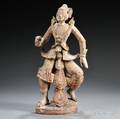 Polychrome Wood Figure of a Dancer