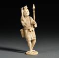 Ivory Carving of a Man with Fishing Spear