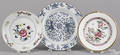 Three Chinese Kangxi porcelain plates