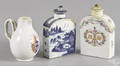 Two Chinese export porcelain tea caddies ca 1800