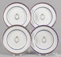 Set of four Chinese export porcelain shallow bowls ca 1800