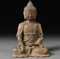 Bronzed Metal Seated Buddha