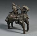 Stylized Bronze Warrior on Horseback