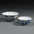 Two Blue and White Bowls