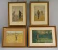 After Arthur Burdett Frost American 18511928 Fifteen Framed Chromolithographs on Hunting Themes