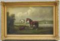 American School 19th20th Century Landscape with Horses and a Foal