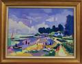 Jean Claude Picot French b 1933 La Plage a Penvins Bretagne