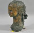 Francisco Baron American 20th Century Portrait Bust of a Young Girl