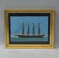Framed Diorama of Schooner