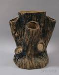 Norton Glazed Stoneware Tree Stumpform Planter