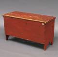 Redpainted Pine Sixboard Blanket Box