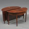 Federal Mahogany and Mahogany Veneer Twopart Banquet Table