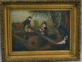 American School 19th Century Genre Scene with Children at Play on a Seesaw