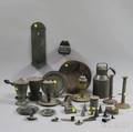 Approximately Thirty Tin and Iron Accessories and Table Items