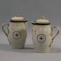 Pair Chinese Export Porcelain Cider Jugs with Covers