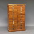 Oak Fortydrawer File Cabinet