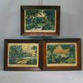 Three Handcolored Currier  Ives Landscape View Lithographs