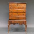 Queen Anne Pine Flattop High Chest