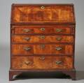 Queen Anne Mahogany Veneer Slantlid Desk