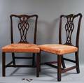 Pair of Chippendale Carved Mahogany Side Chairs