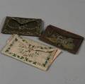 Three Embroidered Silk Wallets