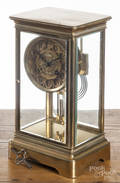 Marti  Cie brass crystal regulator clock