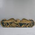 Carved and Painted Wood Eagle Sternboard