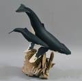 Carved and Painted Humpback Whale Sculpture
