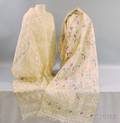 Two Embroidered Natural Cotton Stoles