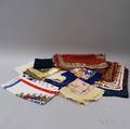 Thirteen Printed Silk Cotton and Synthetic Scarves and Handkerchiefs