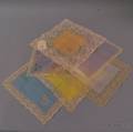 Six Embroidered Cotton and Val Lace Handkerchiefs