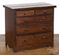 Miniature oak chest of drawers