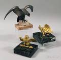 Three Cast Metal Eagles